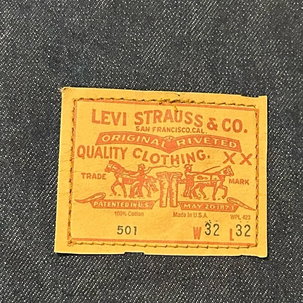 Vintage Levi's 501 Small E Blue Denim Document Holder Bag